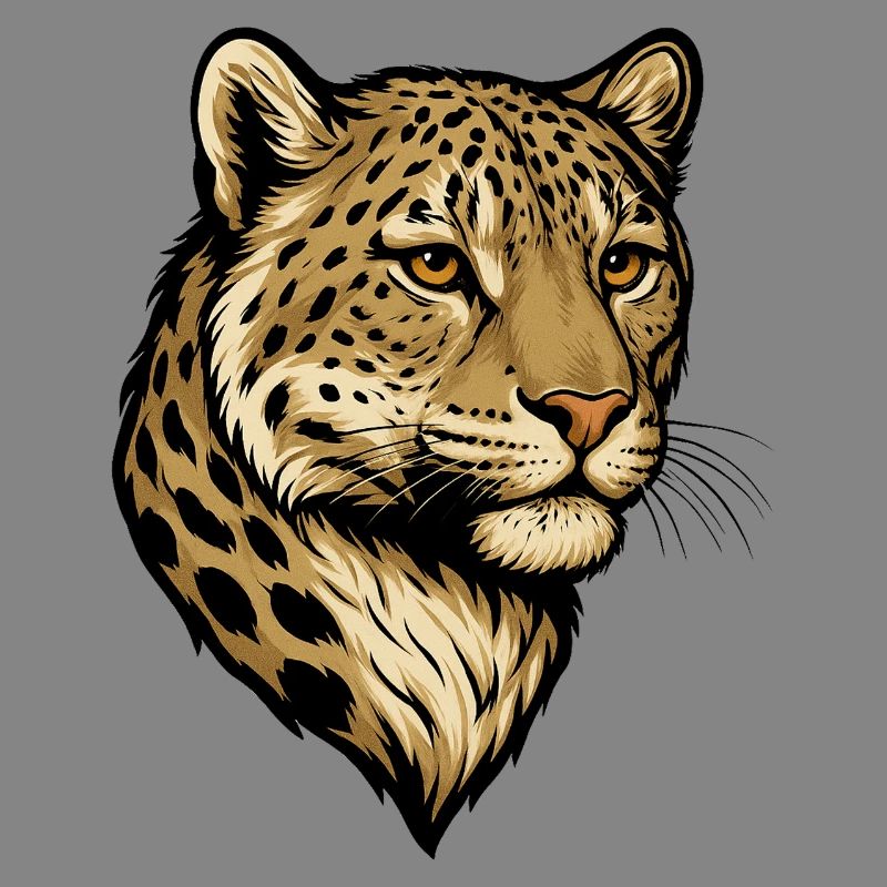 Leopard Head Illustration