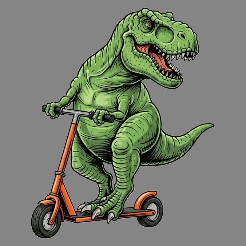 Dinosaurier-Roller T-Rex auf Scooter-Geschenken