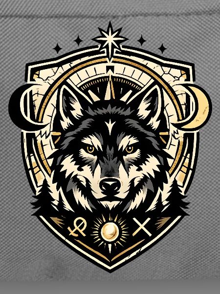Wolf Crest Geometric Shield