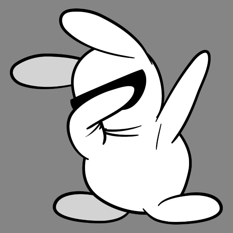 Dabbing Dab rabbit bunny