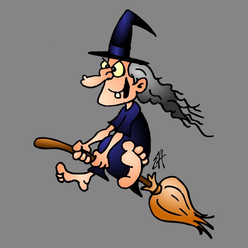 Witch on a broom
