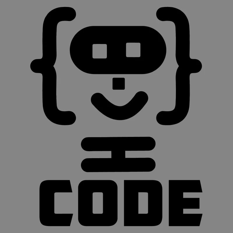Hacker-Programmierer-Code-Logo mit Text CODE