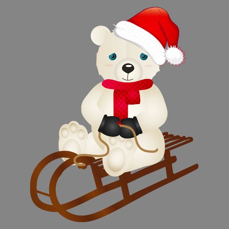 enchanting polar bear while sledging