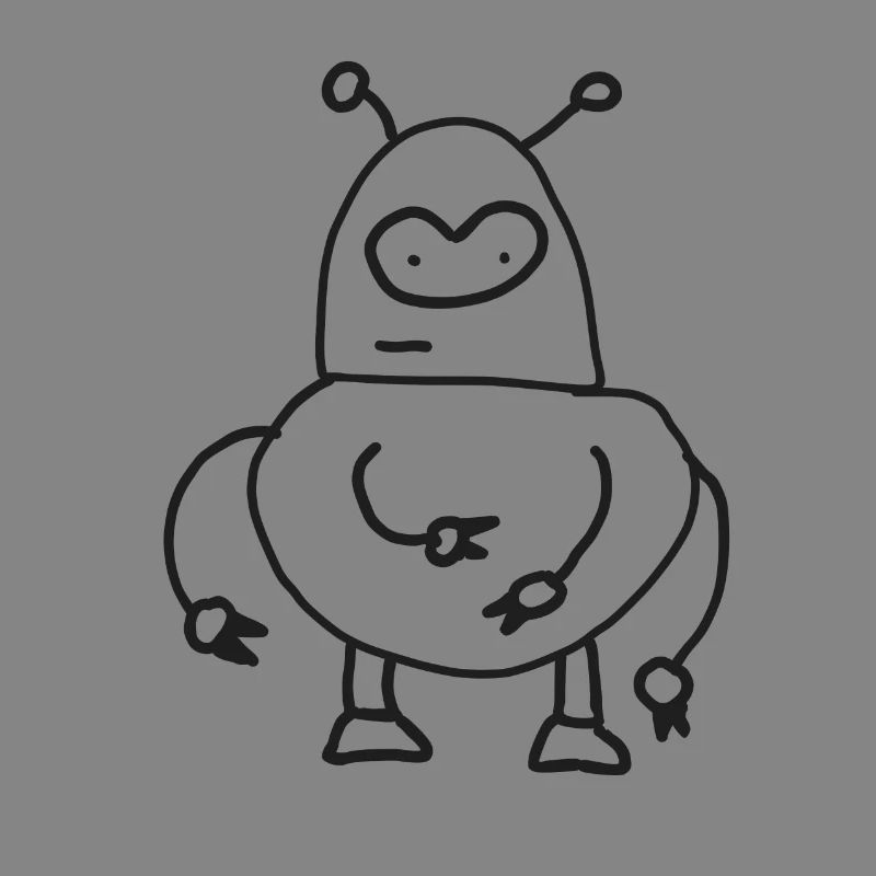 Dooddly Alien Robot Doodle
