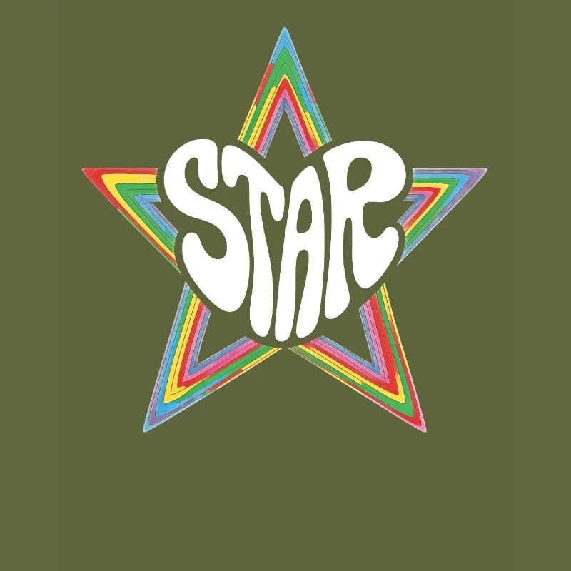 Star de l’espace Arc-en-ciel psychédélique