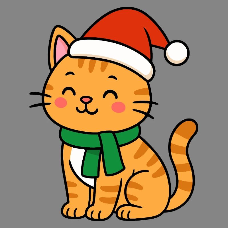 Kawaii Christmas Kitten