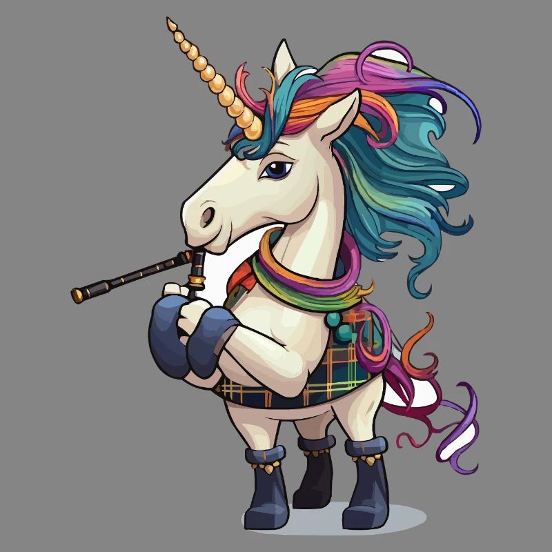 Bunter Einhorn Dudelsack