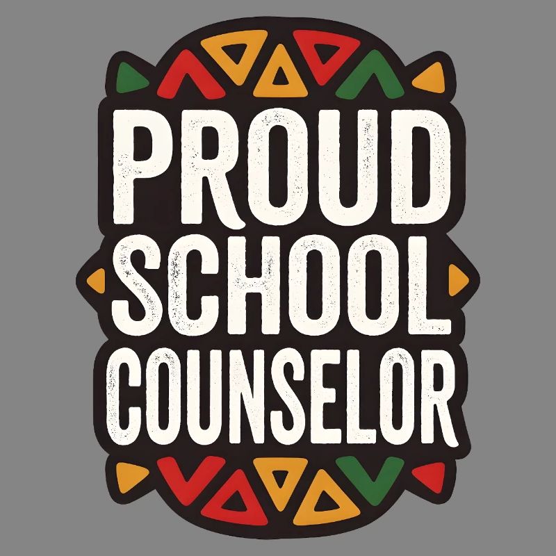 School Counselor Pride Geometric Pattern