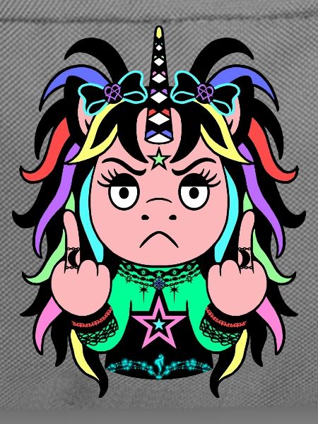 Colour-Chaos: Buntes EinZORN mit Mittelfinger