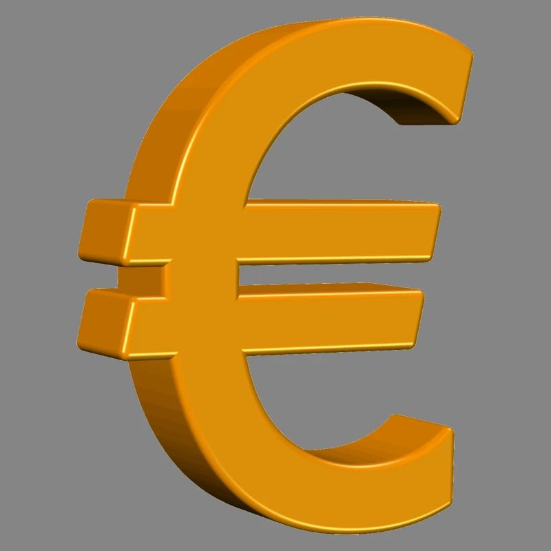 Design abstrait de l’euro doré