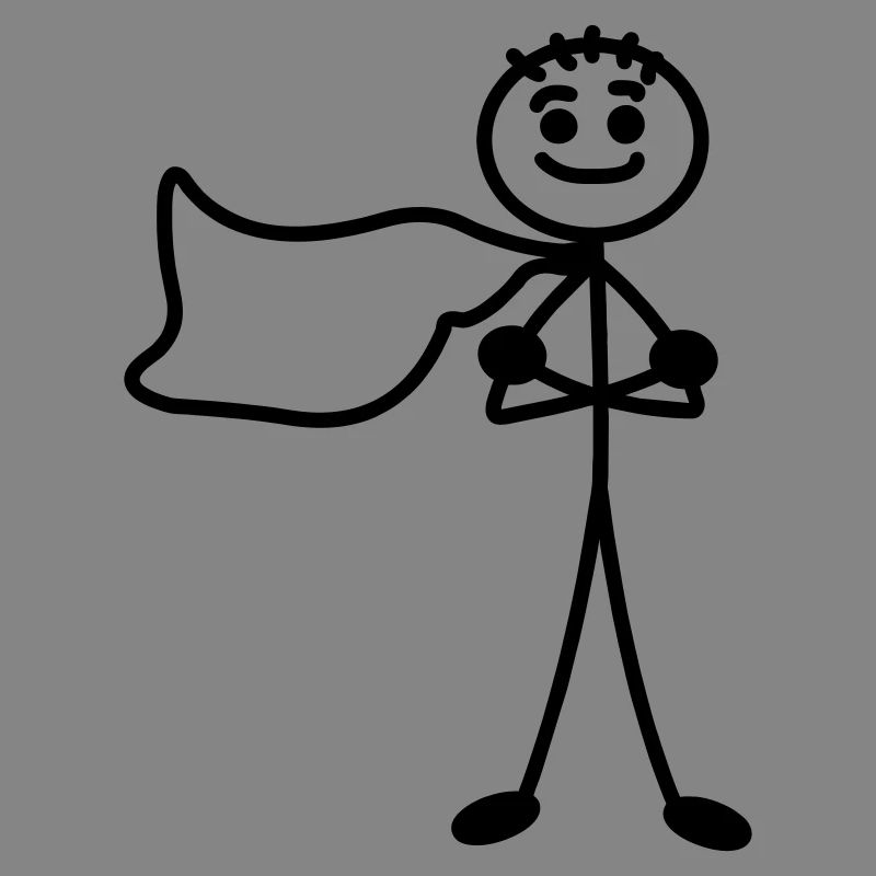 Super jung oder Mann und Umhang mit verschränkten Armen