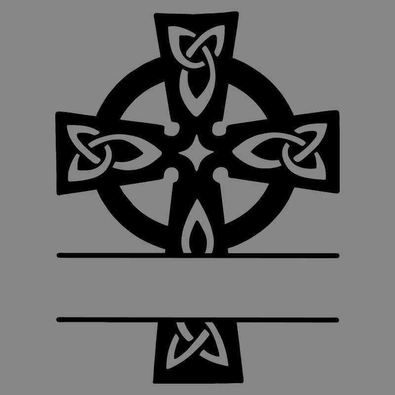 Celtic cross monogram logo