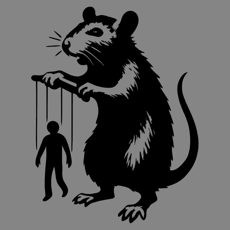 Rat with human puppet