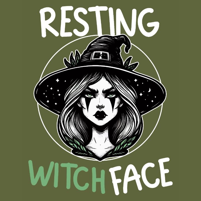 Witch Face at Rest Illustration