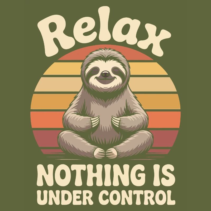 Relax Sloth Zen Sunset