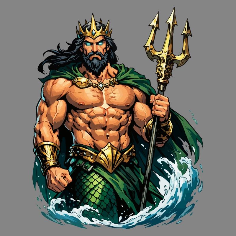 Poseidon King with Trident
