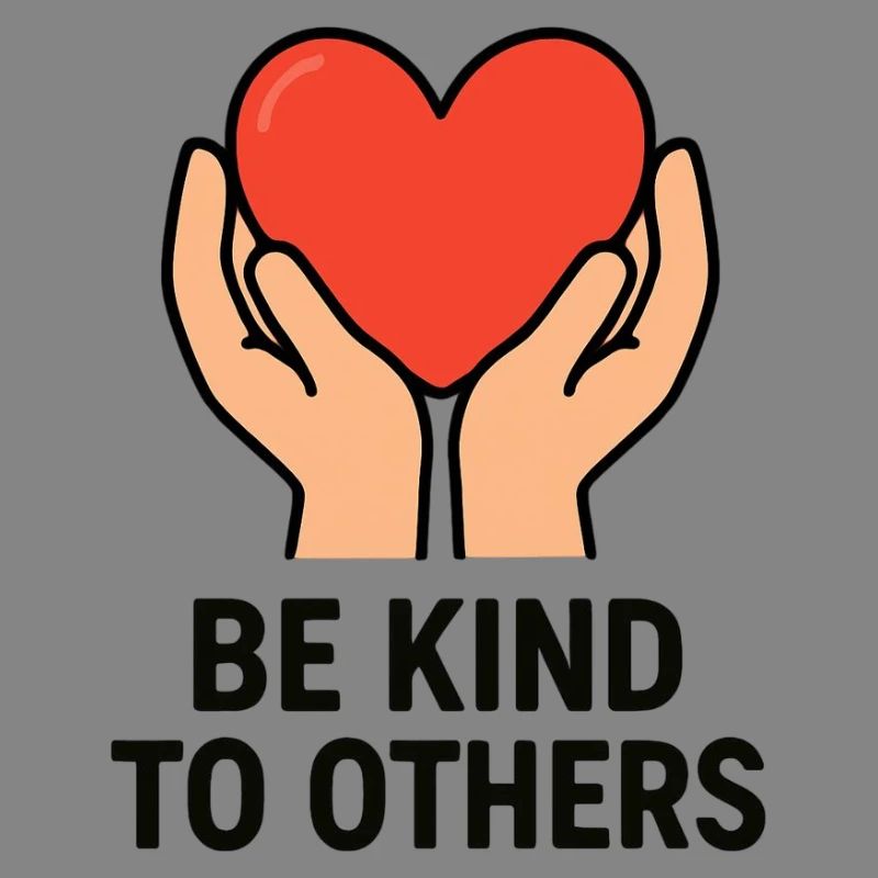 Hände halten Herz der Güte