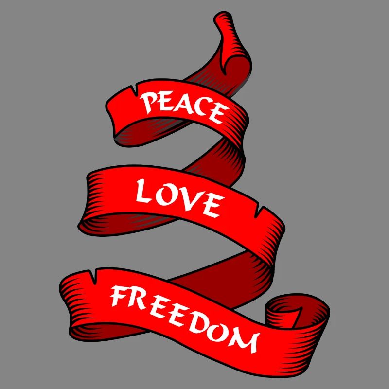 Friedensbanner oder Wimpel rot