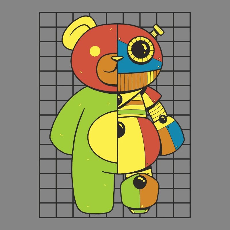 Teddy bear, robot