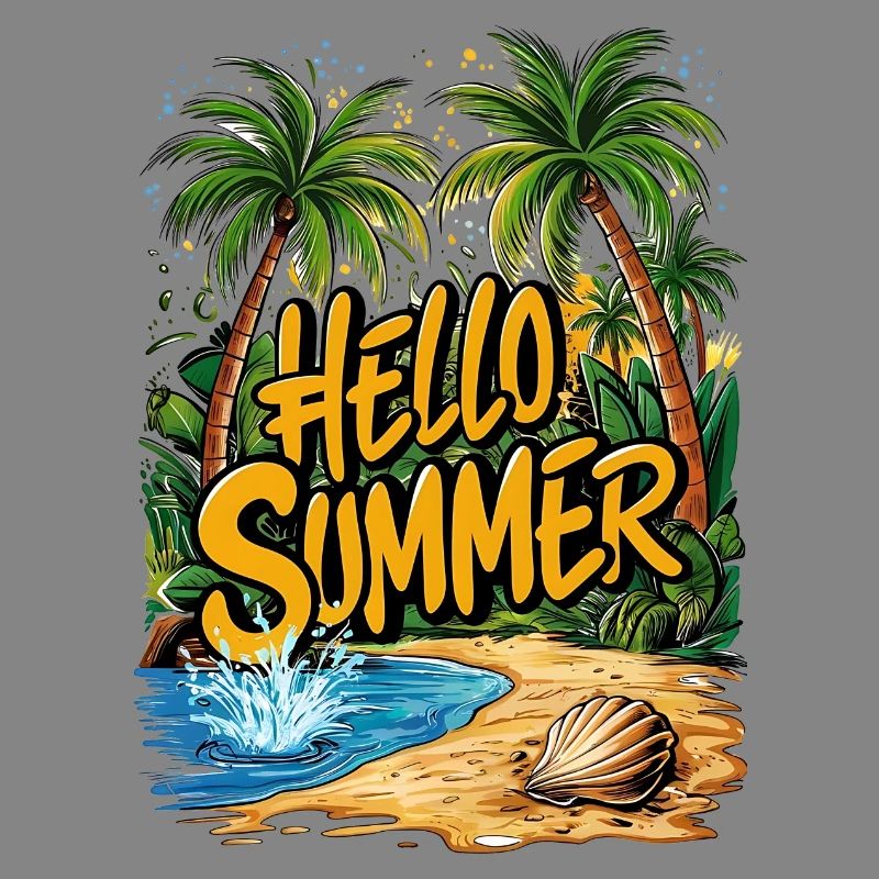 Summer tropical beach scene