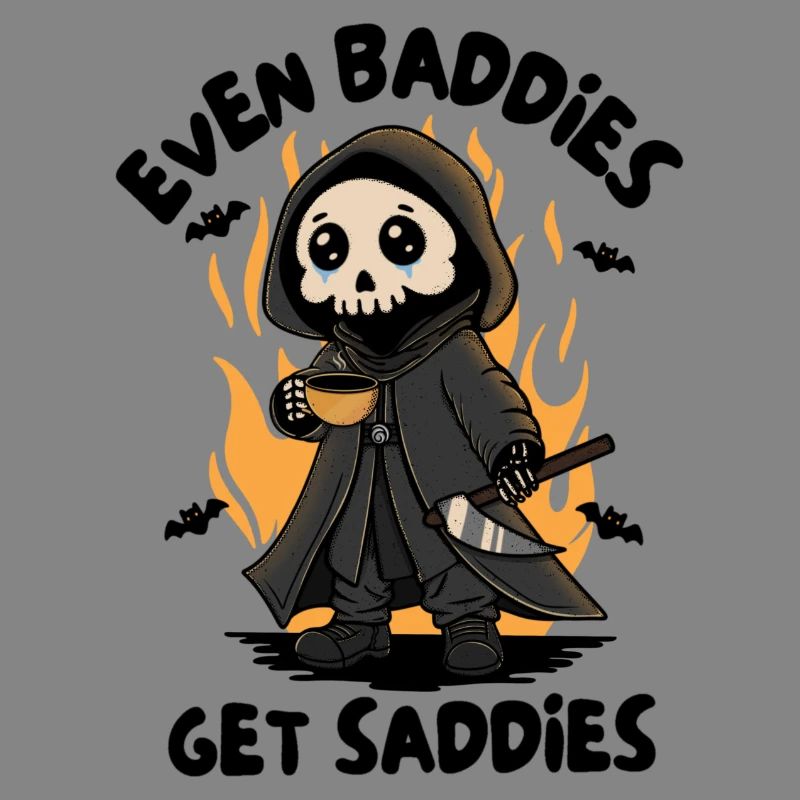 Flaming Grim Reaper with Coffee