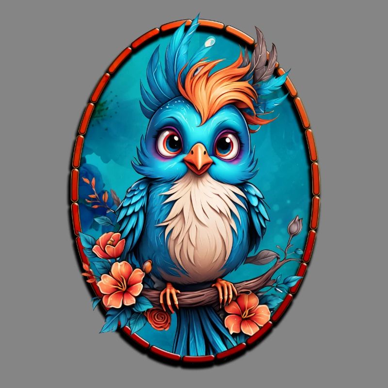 Vibrant Blue Bird