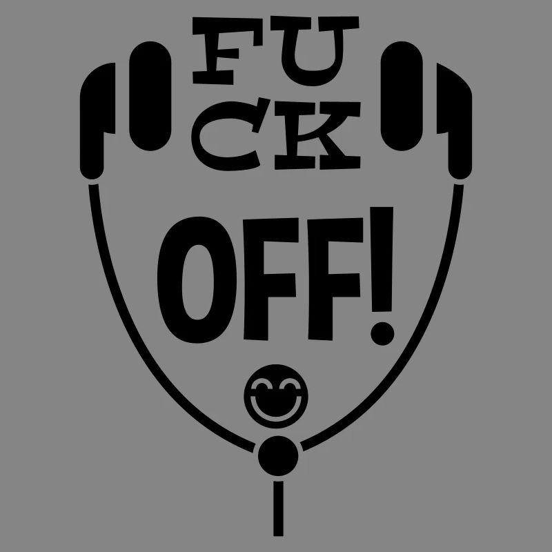 Humorous Headphone Artwork Featuring Unique Text a