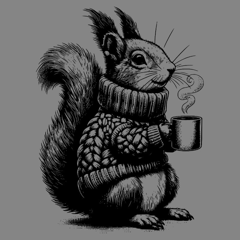 Eichhörnchen mit Tee