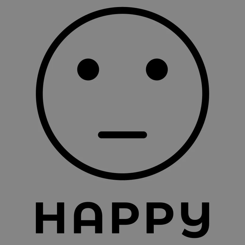 "HAPPY" Neutral Face