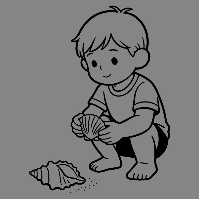 Enfant de plage mignon