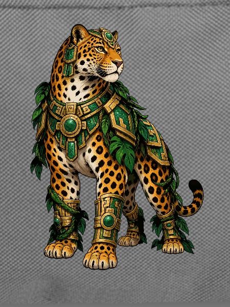 Dschungel Leopard mit Goldschmuck