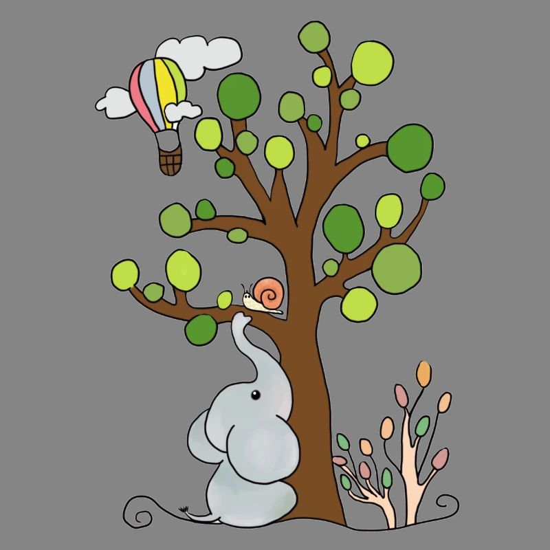 Elephant under the tree