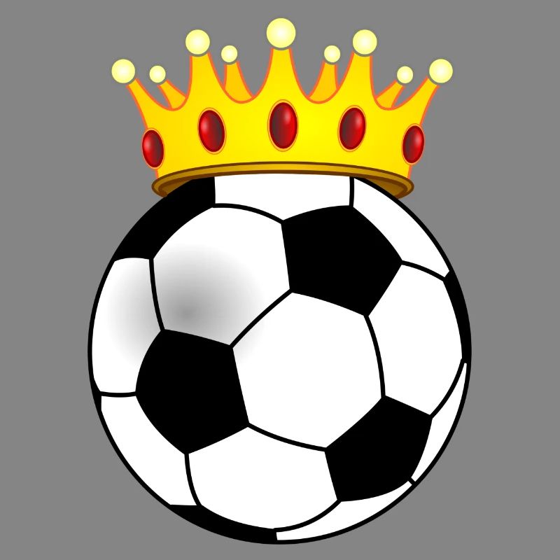 Fußball mit Krone für König oder Königin