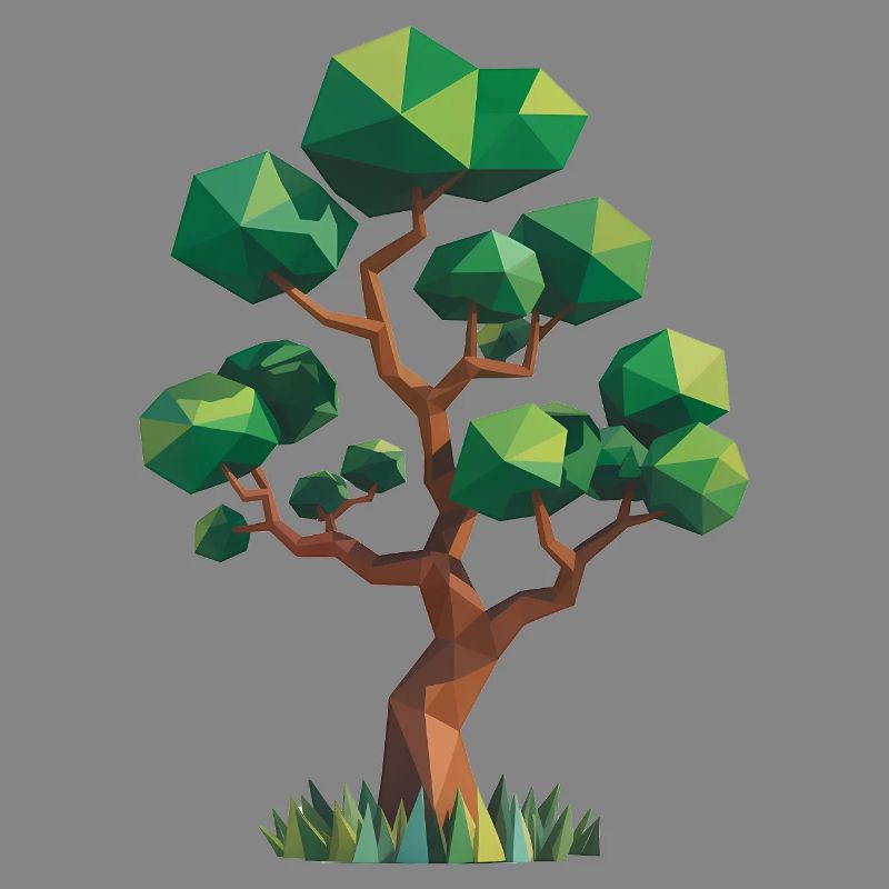 Baum - Cooles Low Poly Logo