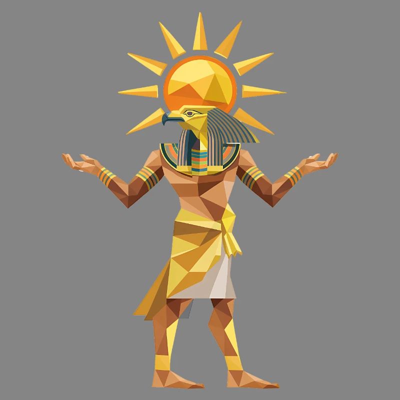 Sungod Ra - Cool Low Poly Logo