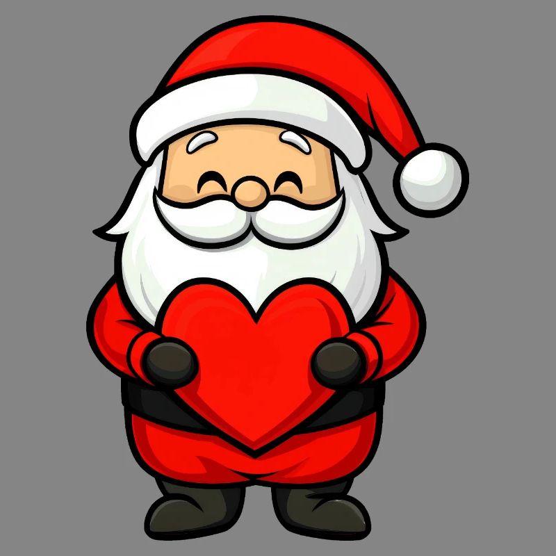 Weihnachtsmann mit Herz