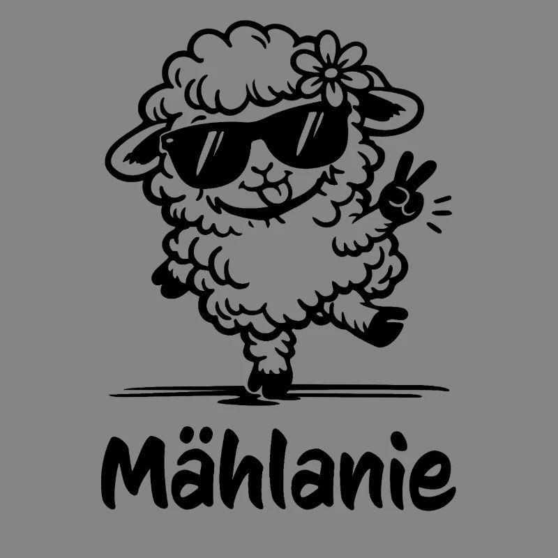 Mählanie Dancing Sheep Funny Pun