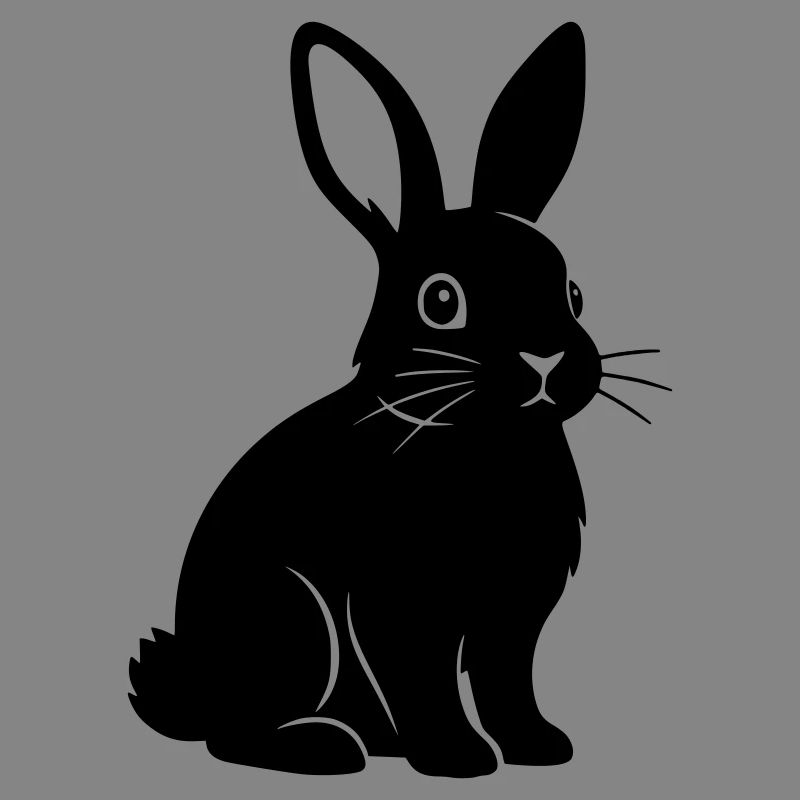 Bunny Rabbit Silhouette Black Vector