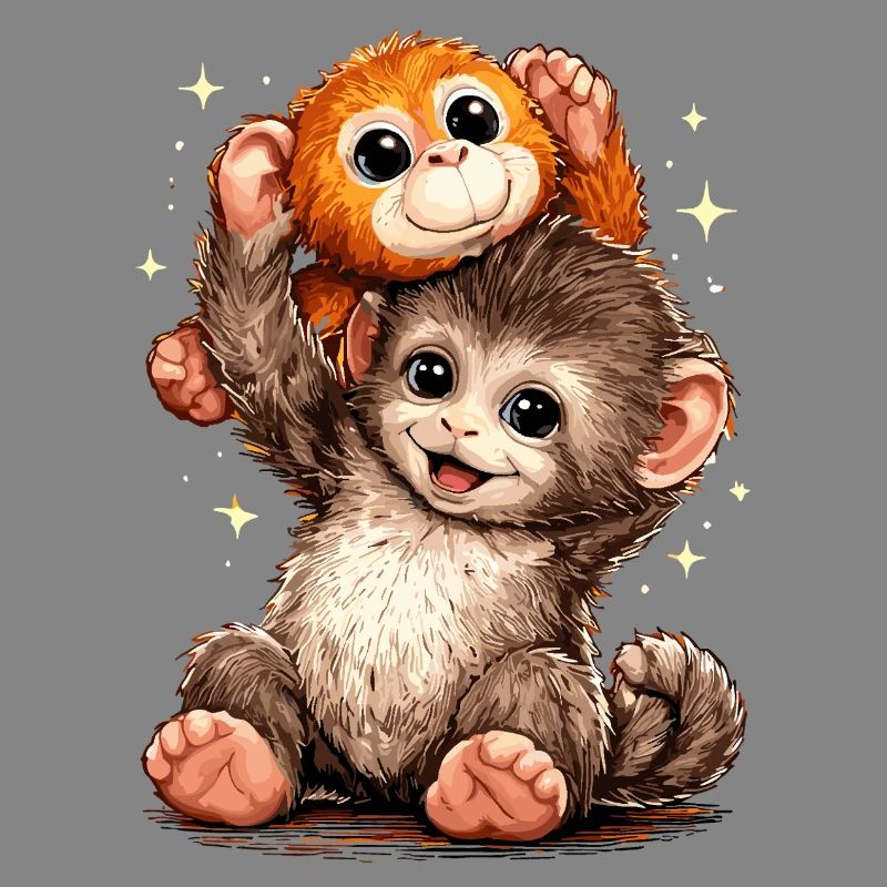 Cute Monkey Punch Japanese Meme