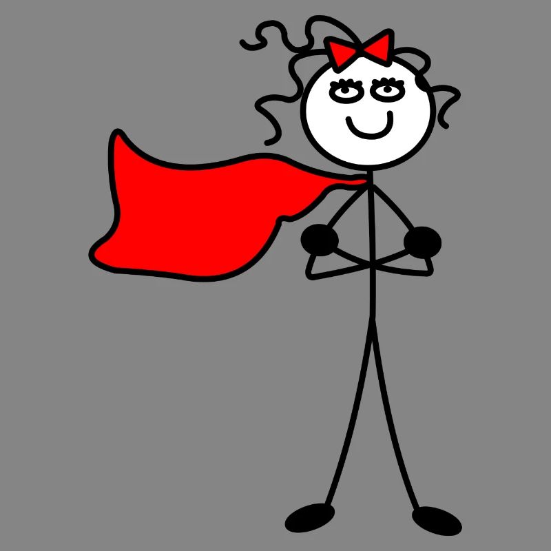 Superwoman oder mit verschränkten Armen