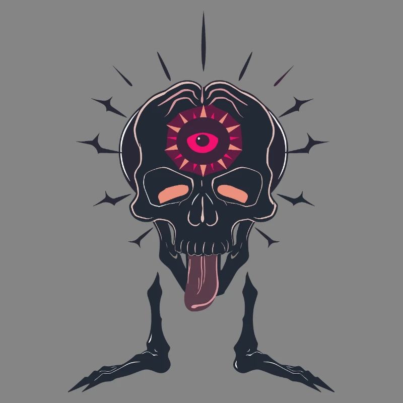 Skull with three eyes