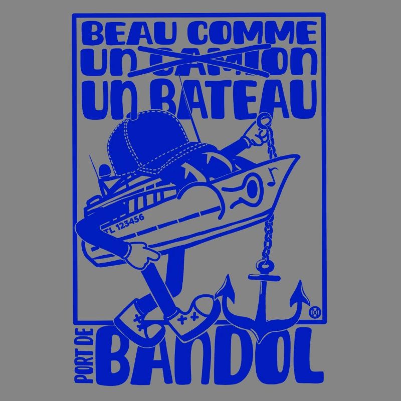 Retro Mittelmeer Bandol Boot Maskottchen