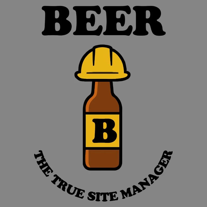 Beer bottle with construction helmet