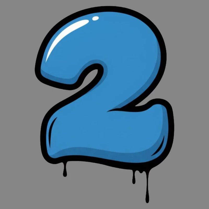 Graffiti Blue Number 2 Drops