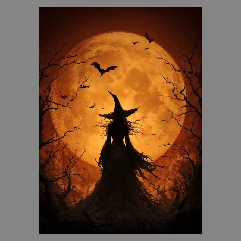 Witch under the Harvest Moon