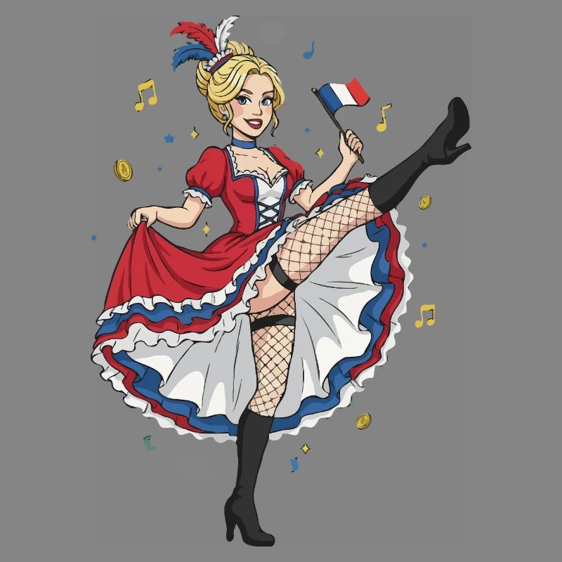 Can dancer drapeau français