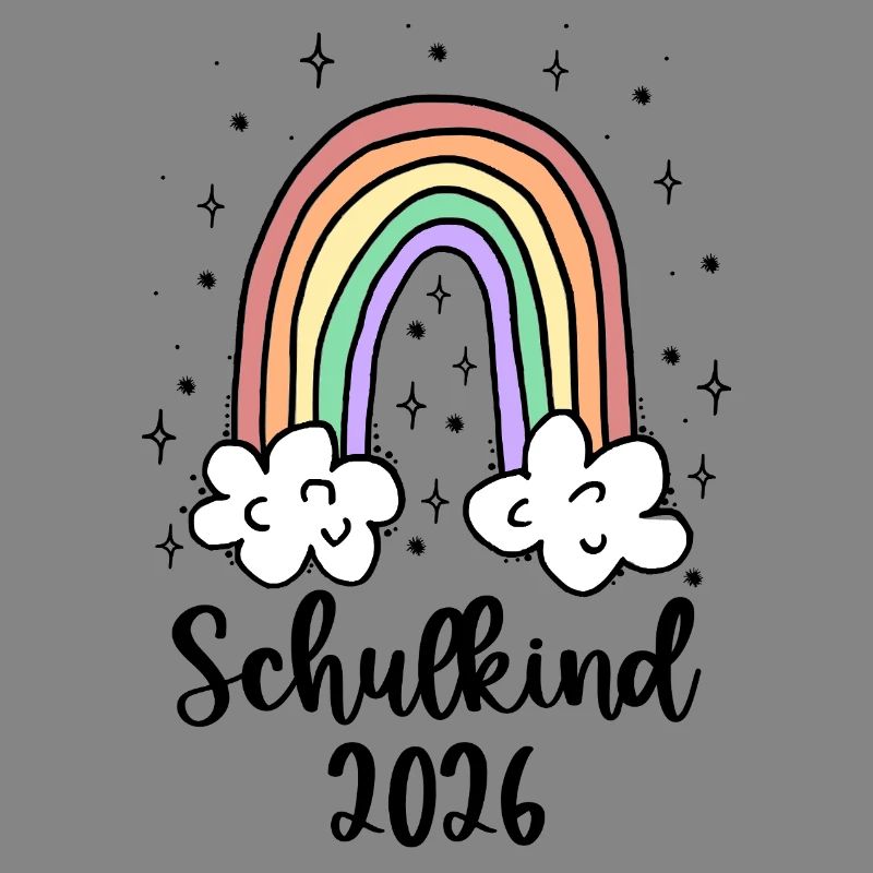 Schulkind 2026 Einschulung Mädchen Regenbogen