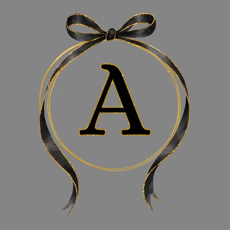 A - Circle Loop Black Gold