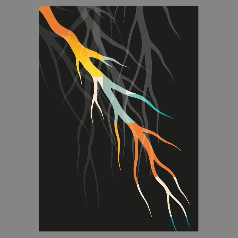 Abstract Root Art Geometric Modern Art