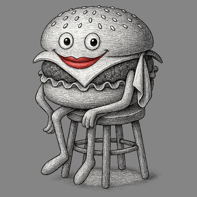 Whimsical Hamburger 